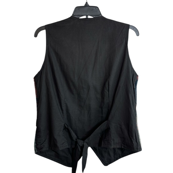 Vintage Jonathan Martin Plaid Wool Blend Patchwork Vest Womens Size Medium Lined - Picture 7 of 12